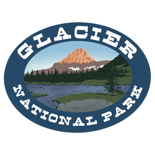 Glacier Oval National Park Sticker