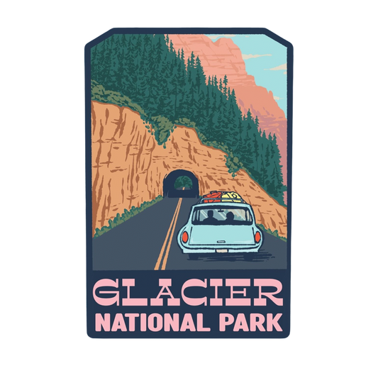 Glacier Road Trip Sticker