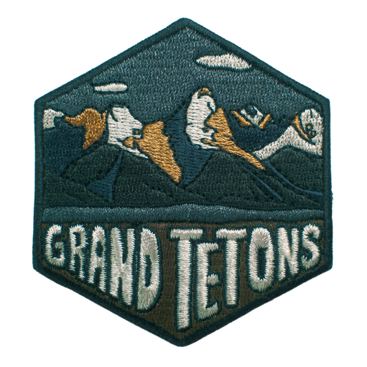 Grand Teton National Park Wyoming Hexagon Patch