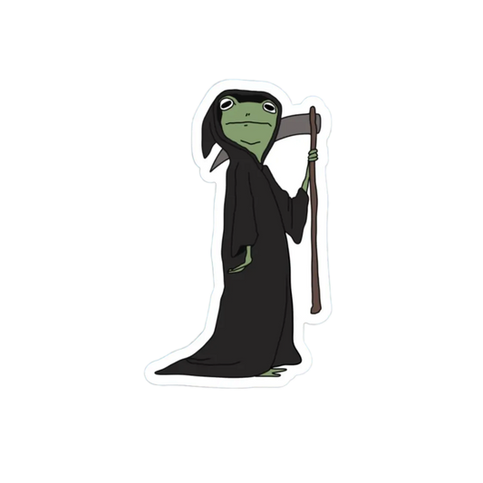 GRIM REAPER FROG STICKER