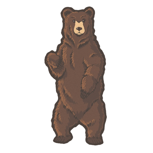 Grizzly Bear Standing Sticker