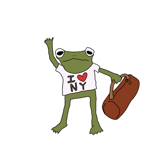 HAIL A TAXI FROG STICKER