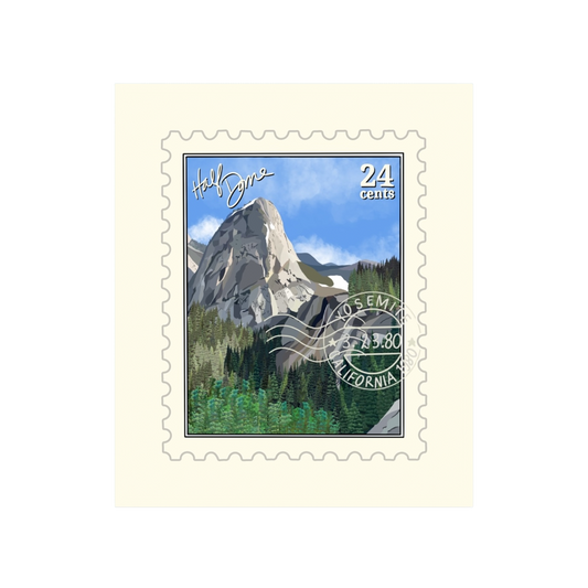 Half Dome Yosemite Stamp Sticker