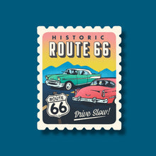 Load image into Gallery viewer, Route 66 Retro Stamp Sticker
