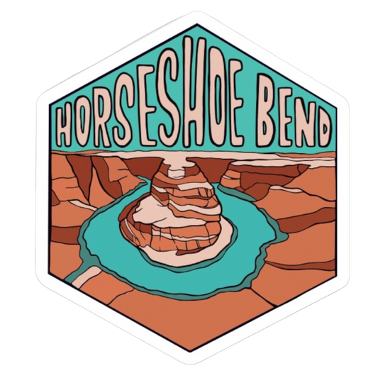 Horseshoe Bend Arizona Hexagon Sticker