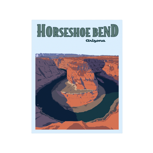 Horseshoe Bend Arizona Poster Sticker
