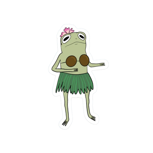 HULA FROG STICKER