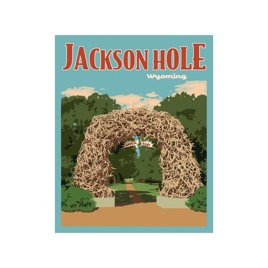 Jackson Hole Poster Sticker