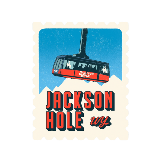 Jackson Hole Retro Stamp Sticker