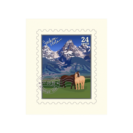 Jackson Hole Wyoming Stamp Sticker