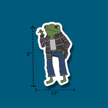 Load image into Gallery viewer, Smokin a J Frog Sticker

