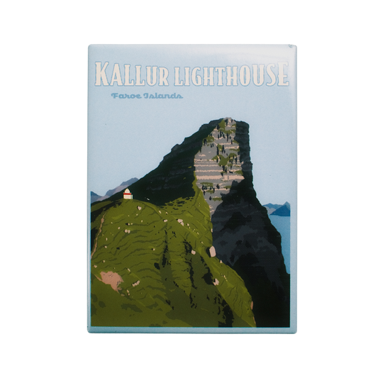 Kallur Lighthouse Faroe Islands Fridge Magnet