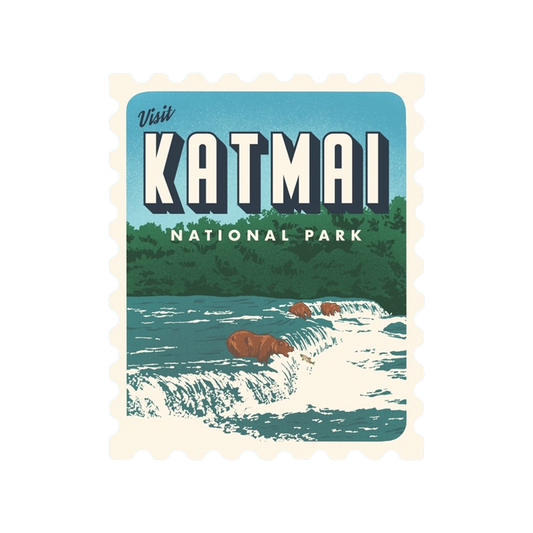 Kenai Fjords Alaska Stamp Stickers