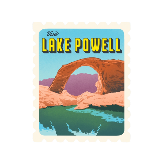 Lake Powell Retro Stamp Sticker
