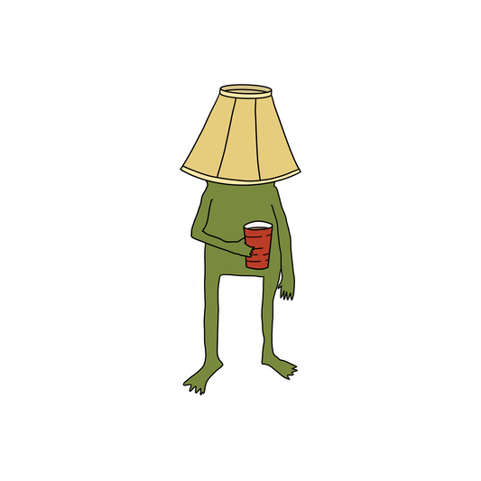 LAMPSHADE FROG STICKER