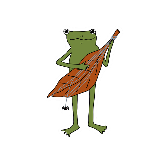 LEAF GUITAR FROG STICKER