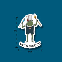 Load image into Gallery viewer, Let’s Party Frog Sticker
