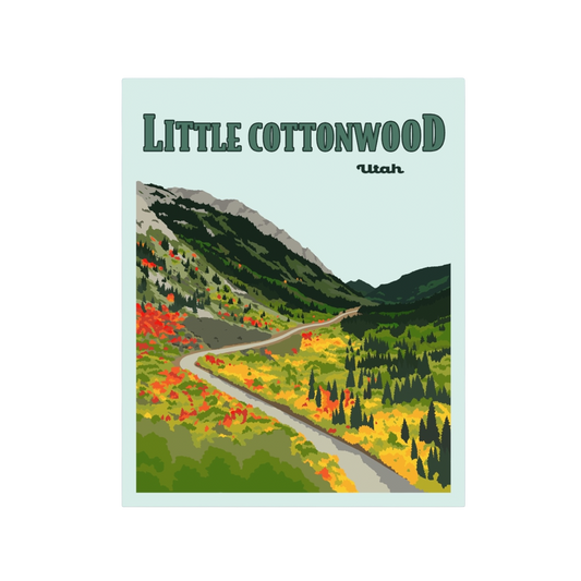 Little Cottonwood Canyon Utah Poster Sticker