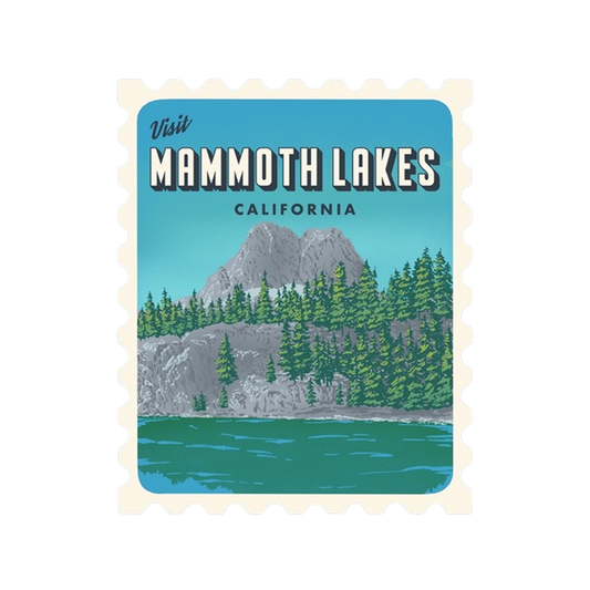 Mammoth Lakes Retro Stamp Sticker
