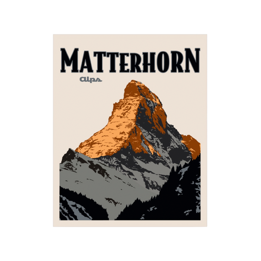 Matterhorn Alps Poster Sticker