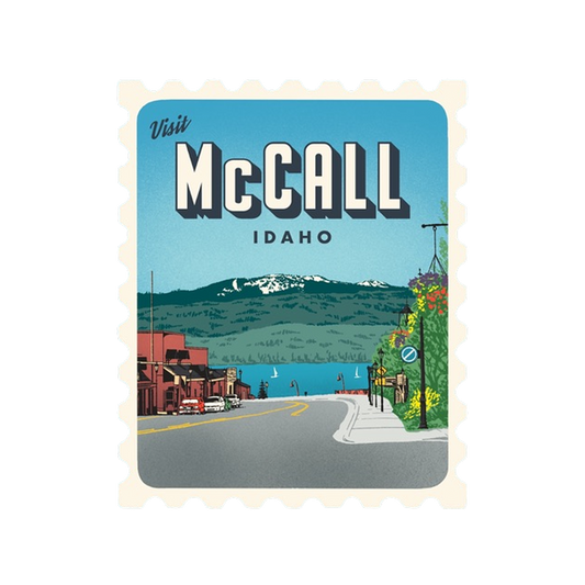 McCall Idaho Retro Stamp Sticker