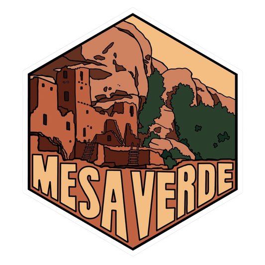 Mesa Verde Colorado Hexagon Sticker