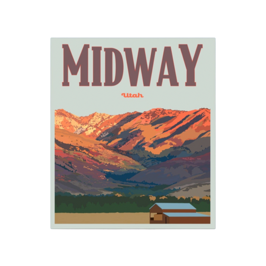 Midway Utah Poster Sticker