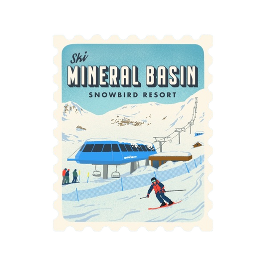 Mineral Basin Retro Stamp Sticker