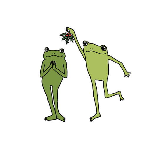 MISTLETOE FROG STICKER