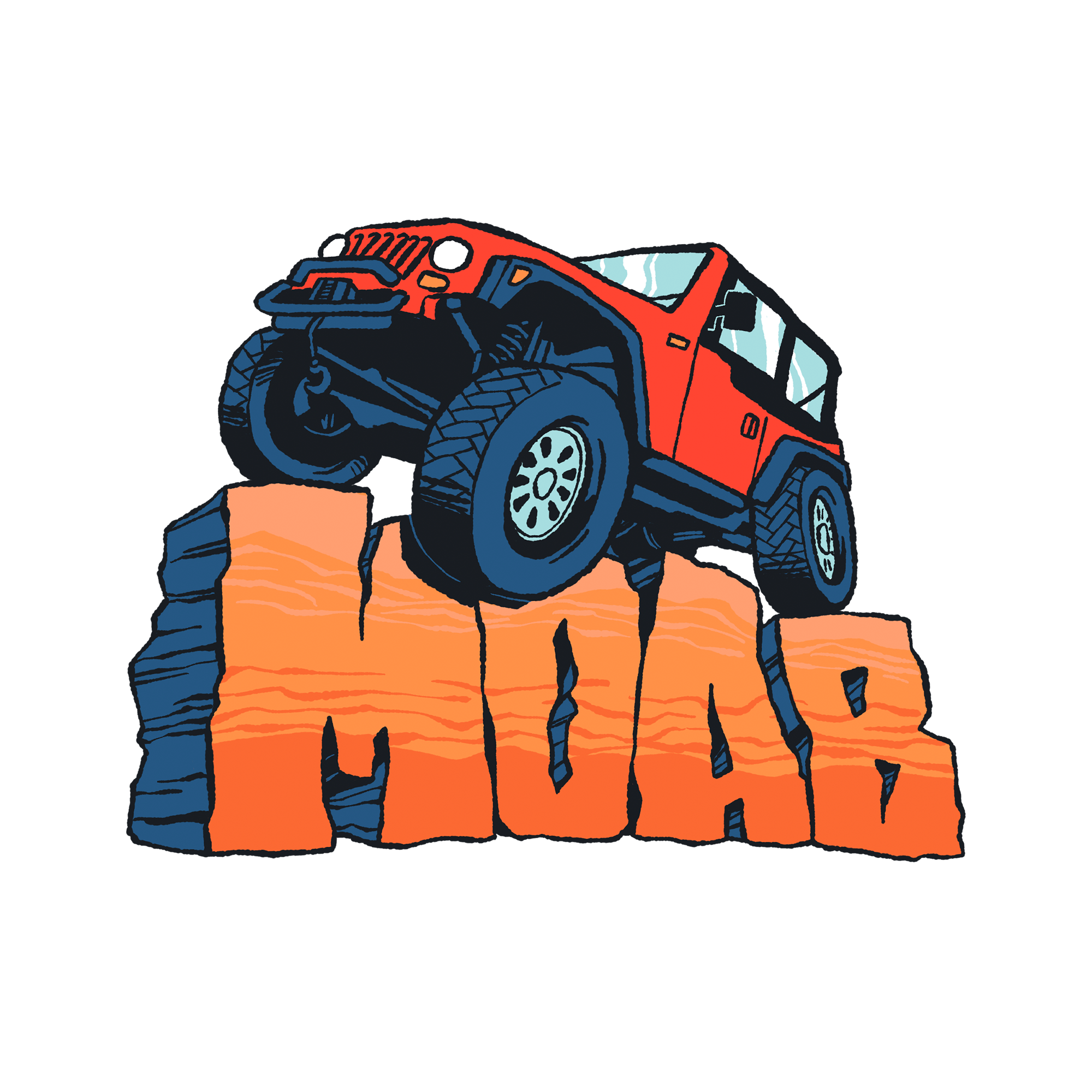 Moab Off-roading Sticker – Blue Bison Apparel