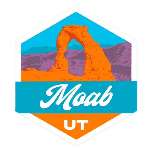 Moab Utah Hexagon Sticker