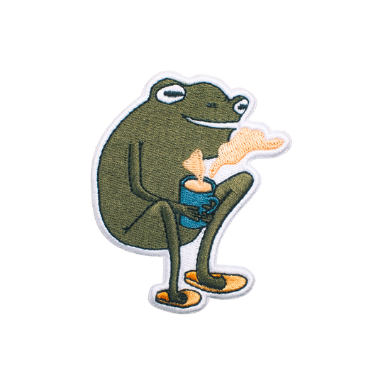 MORNING COFFEE FROG PATCH