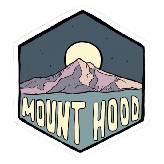 Mount Hood Oregon Hexagon Sticker