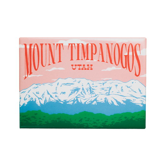 Mount Timpanogos Pink Sky Fridge Magnet