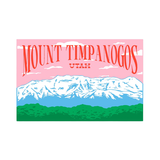 Mount Timpanogos Pink Sky Sticker