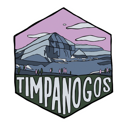 Mount Timpanogos Utah Hexagon Sticker