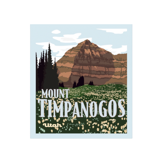 Mount Timpanogos Utah Poster Sticker