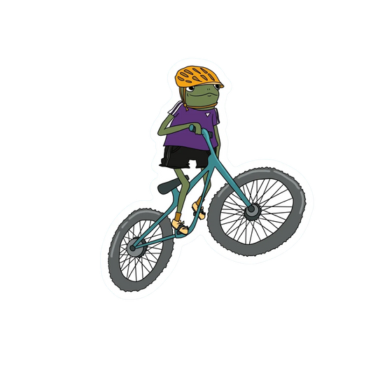 MOUNTAIN BIKING FROG STICKER