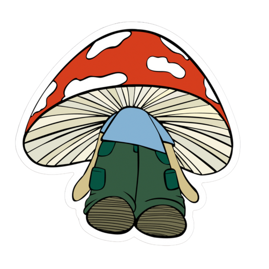 Mushroom Head Red Sticker