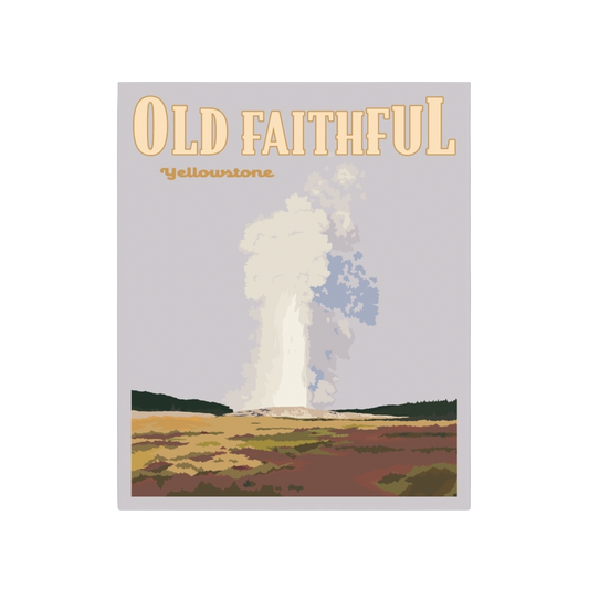Old Faithful Yellowstone Poster Sticker