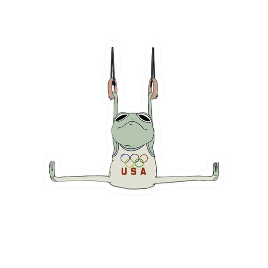 OLYMPIC RINGS FROG STICKER