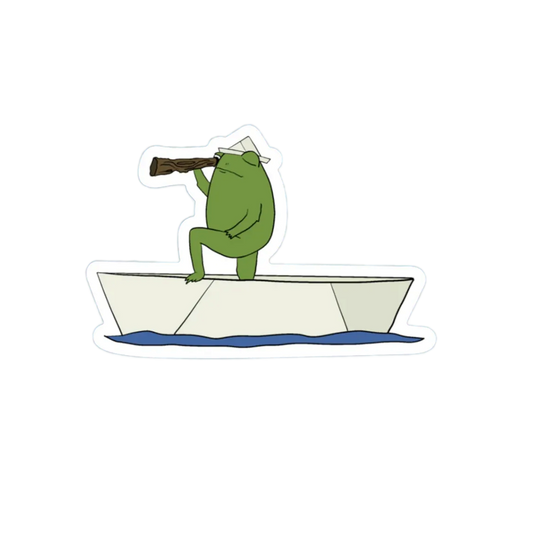 PAPER BOAT SAILOR FROG STICKER