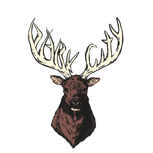 Park City Deer Antlers Sticker