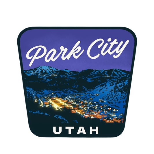 Park City Night City Badge Sticker