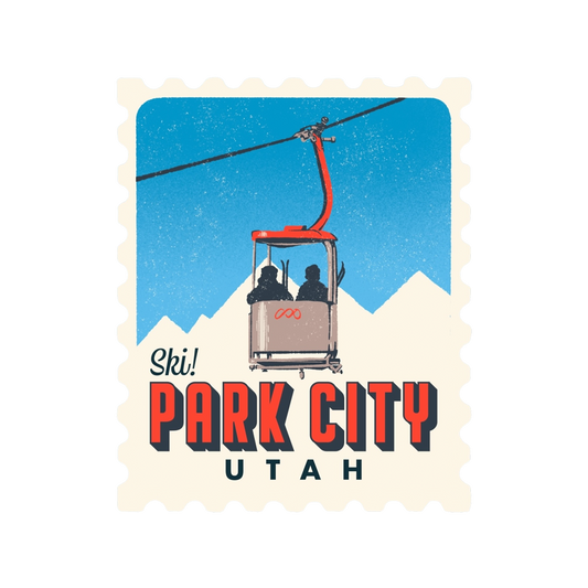 Park City Retro Stamp Sticker