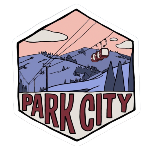 Park City Utah Hexagon Sticker