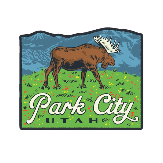 Park City Utah Moose Range Sticker