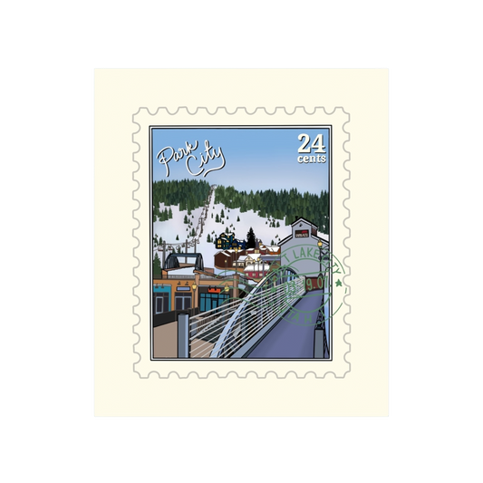 Park City Utah Stamp Sticker