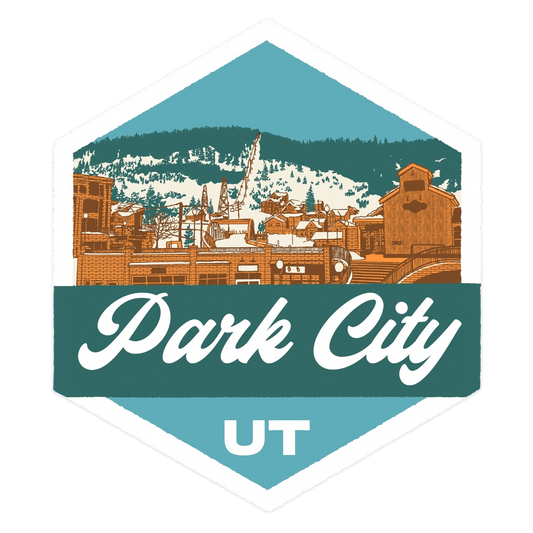 Park City Winter Main Hexagon Sticker