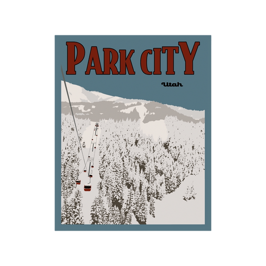 Park City Winter Utah Poster Sticker
